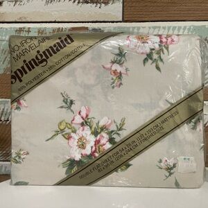 NIP Vintage SPRINGMAID Cottage Core Double Full Flat Sheet No Iron Wild Rose